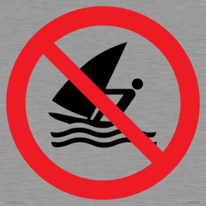 Prohibition: No windsurfing